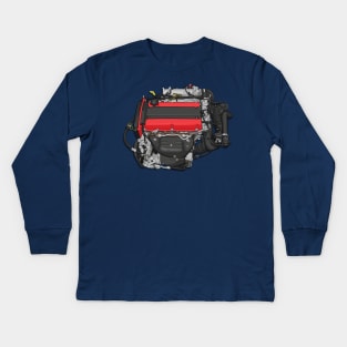 4G63 engine sticker Kids Long Sleeve T-Shirt